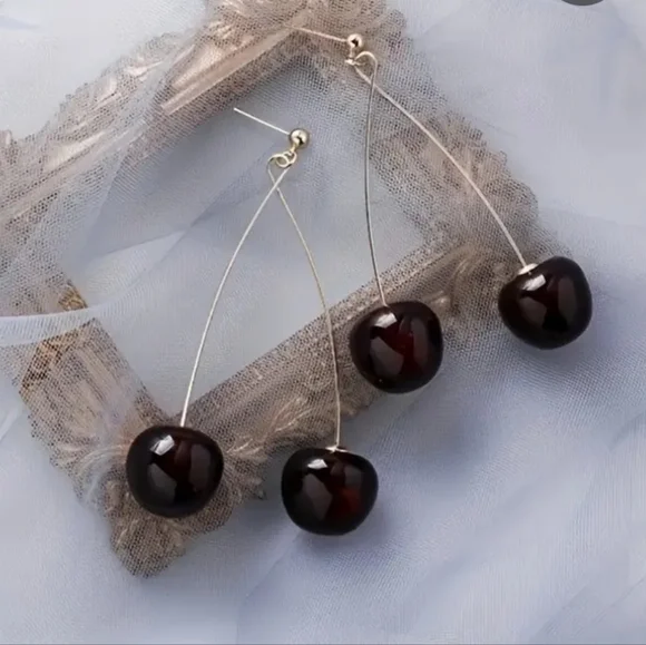Cherry Drop Earrings - Picture 9 of 9